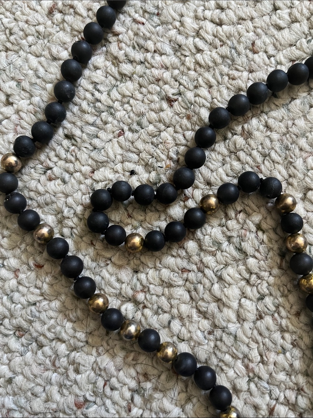 Gorjana Black Beaded Tassel Necklace with Gold Accents - Picture 4 of 5